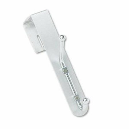 BETTER THAN A BRAND Over-The-Panel Double-Garment Hook- 1 1/2w x 8 5/8h- Satin Aluminum/Chrome BE1687414